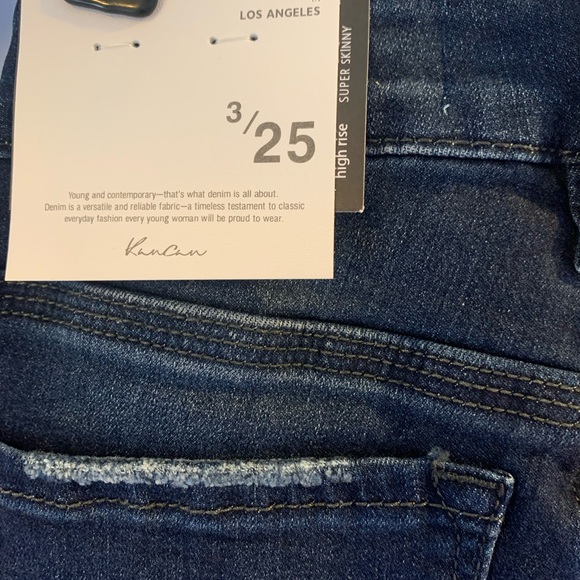 NWT Kancan high-rise super skinny distressed jeans, size 3/15 - Picture 6 of 16